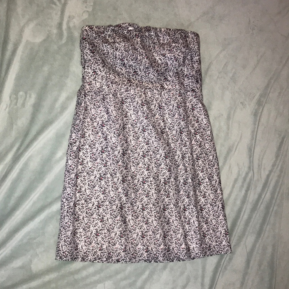 J.CREW Strapless Floral Print Dress